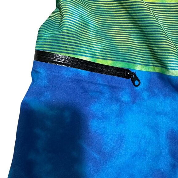 Volcom Men Size 33 Blue Green Striped Swim Board‎ Shorts EUC - Picture 3 of 9